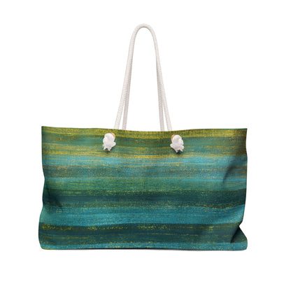 The Weekender Bag - Rustic Stripe, Algae