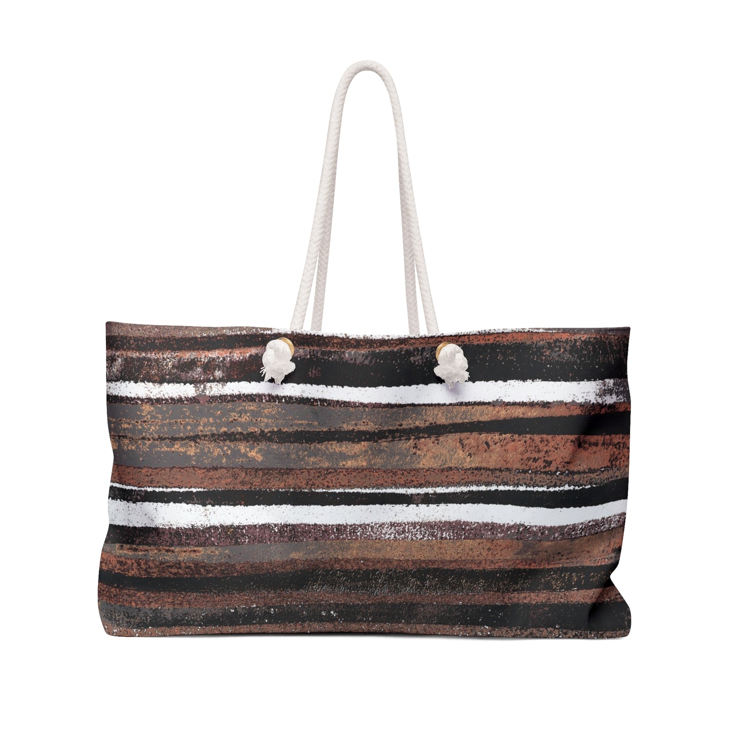 The Weekender Bag - Rustic Stripe, Copper Hills