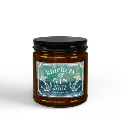 Knicker's & Gin "Salty Sailor" Scented Soy Candle - Glass Jar (4oz & 9oz)