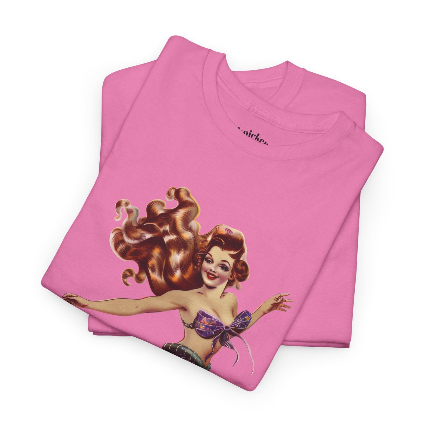 Vintage Pinup Style Graphic Mermaid Tee, All-Gender