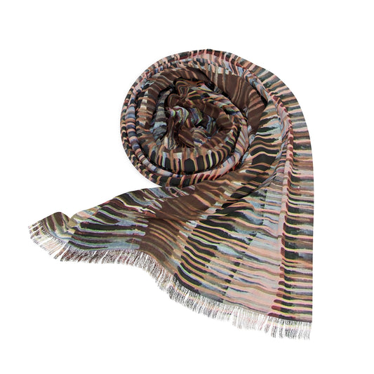 The Studio Scarf - Color Drift, Sepia Sky