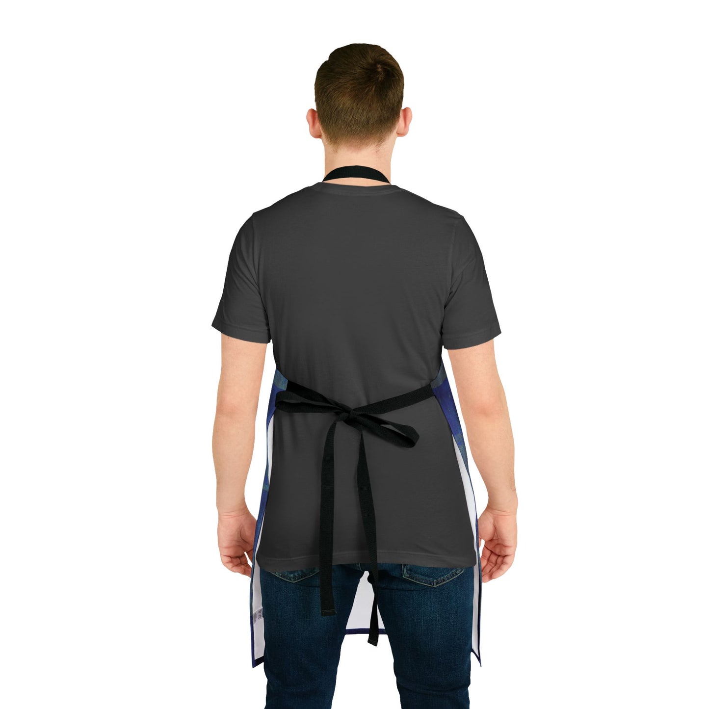 Octopus Martini Apron - Midnight Cabana Stripe