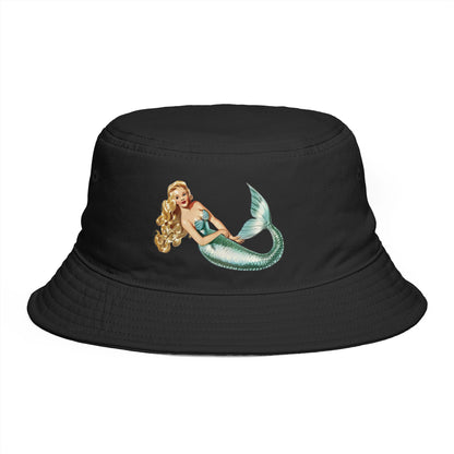 Mermaid Vintage Pin-Up Bucket Hat