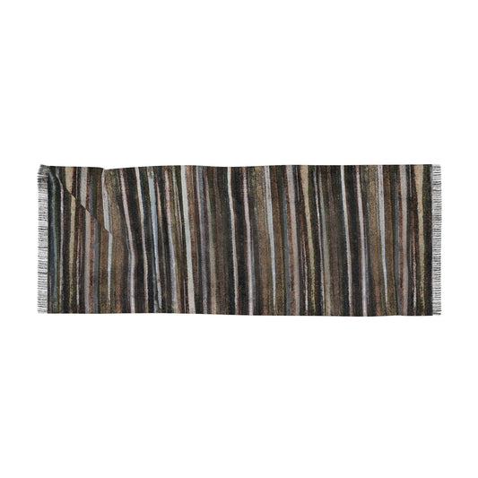 The Studio Scarf - Rustic Stripe, Terra