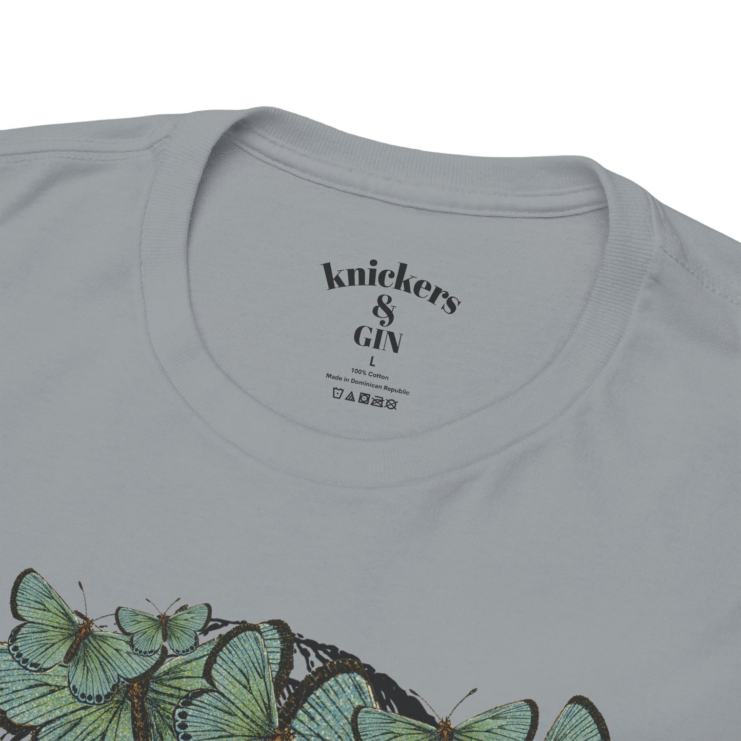 Garden Goddess Graphic Tee - Classical Bust with Green Butterfly Crown