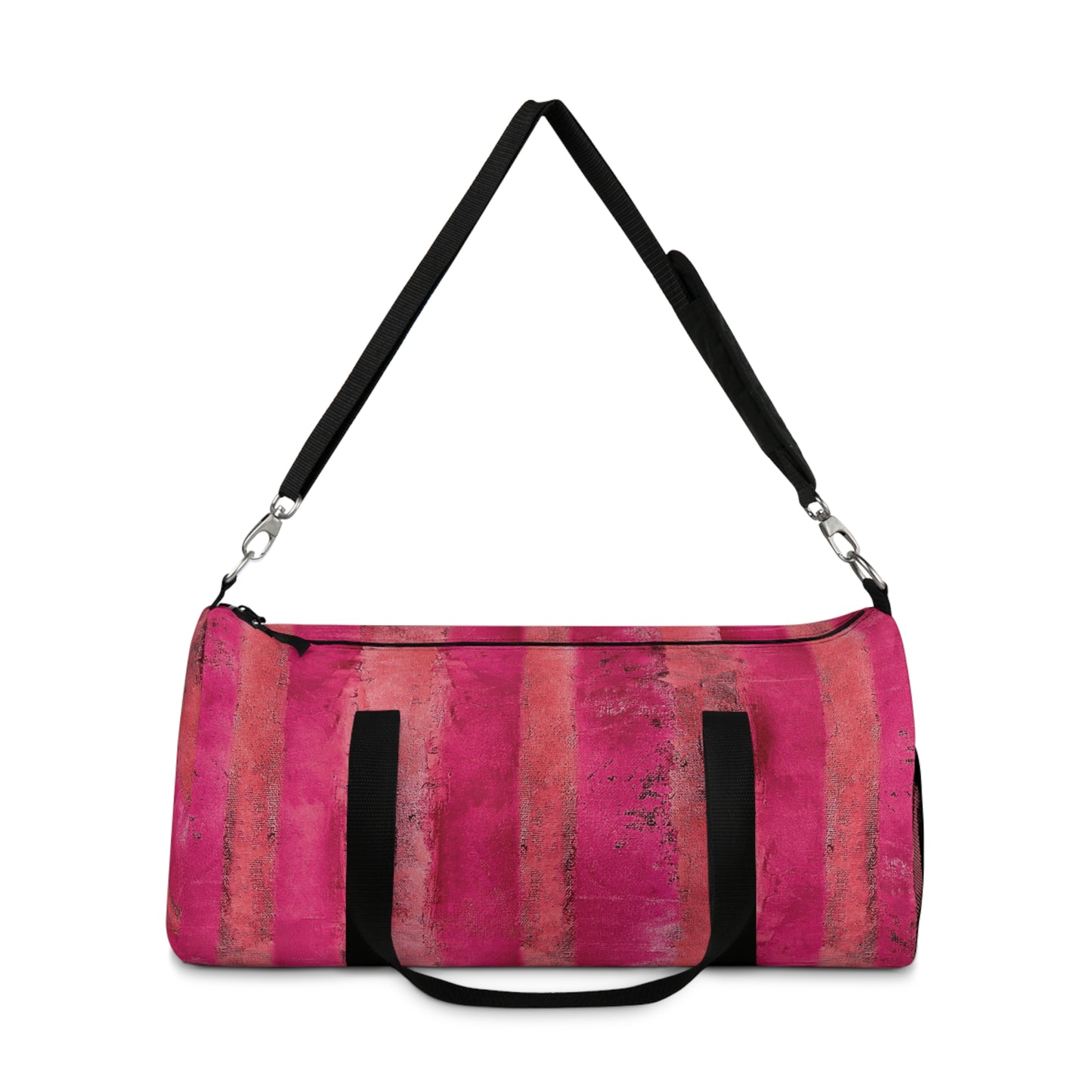 The Durable Duffle Bag - Rustic Stripe, Very Berry