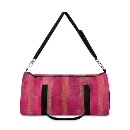 The Durable Duffle Bag - Rustic Stripe, Very Berry