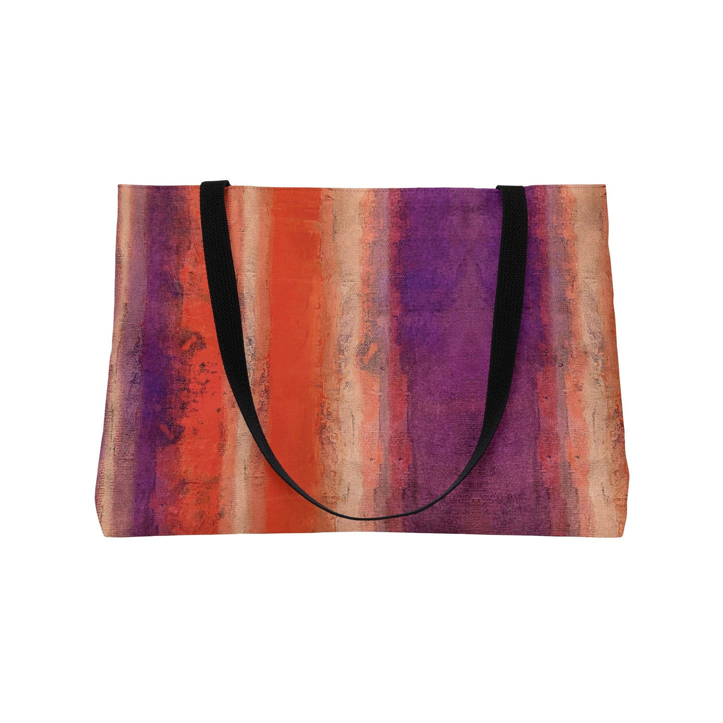 The Weekender Bag - Rustic Stripe, Poppy