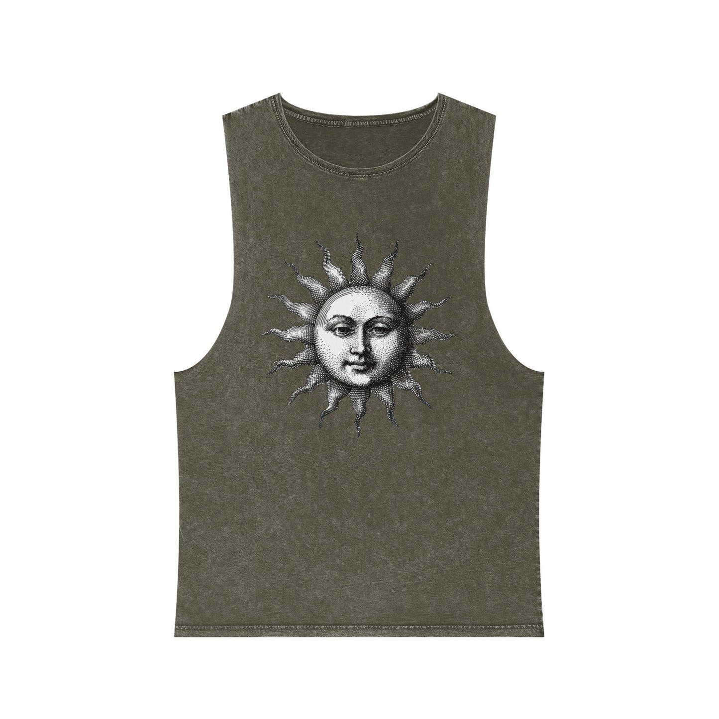 Stonewash Unisex Tank Top - Vintage Sun Graphic