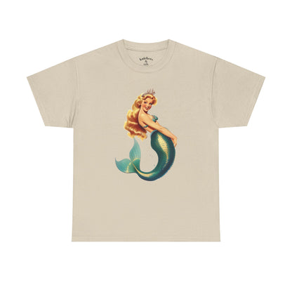 Vintage Pinup Style Graphic Mermaid Tee, All-Gender