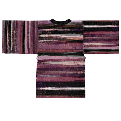 The Chroma Kimono - Rustic Stripe, Blackberry