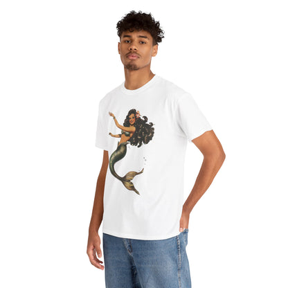 Vintage Pinup Style Graphic Mermaid Tee, All-Gender