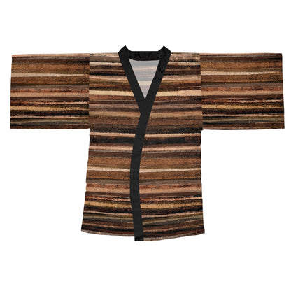 The Chroma Kimono - Rustic Stripe, Sepia
