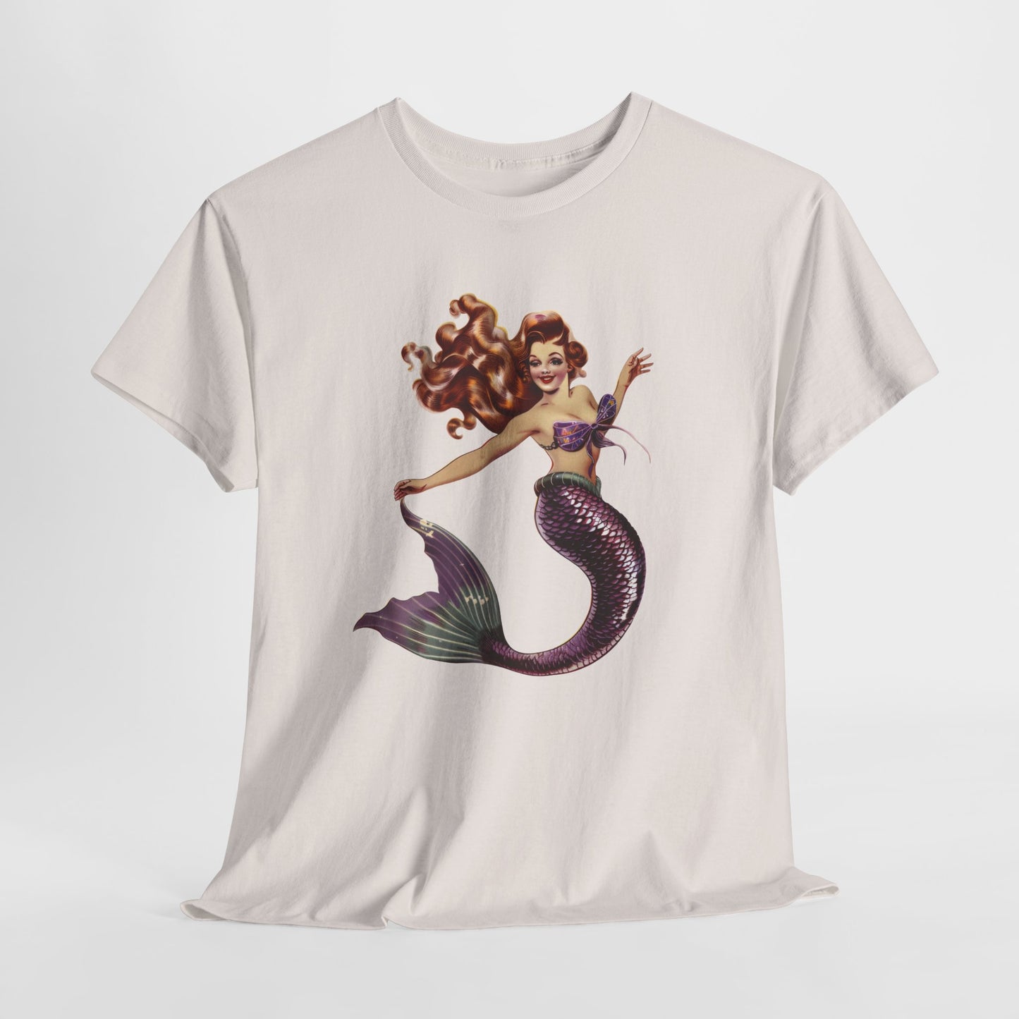 Vintage Pinup Style Graphic Mermaid Tee, All-Gender