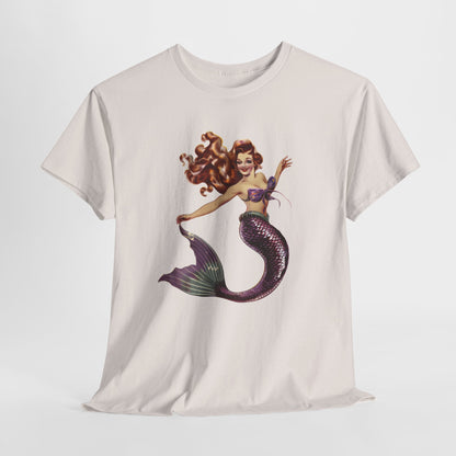 Vintage Pinup Style Graphic Mermaid Tee, All-Gender