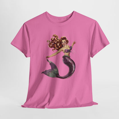 Vintage Pinup Style Graphic Mermaid Tee, All-Gender