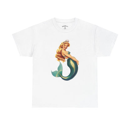 Vintage Pinup Style Graphic Mermaid Tee, All-Gender