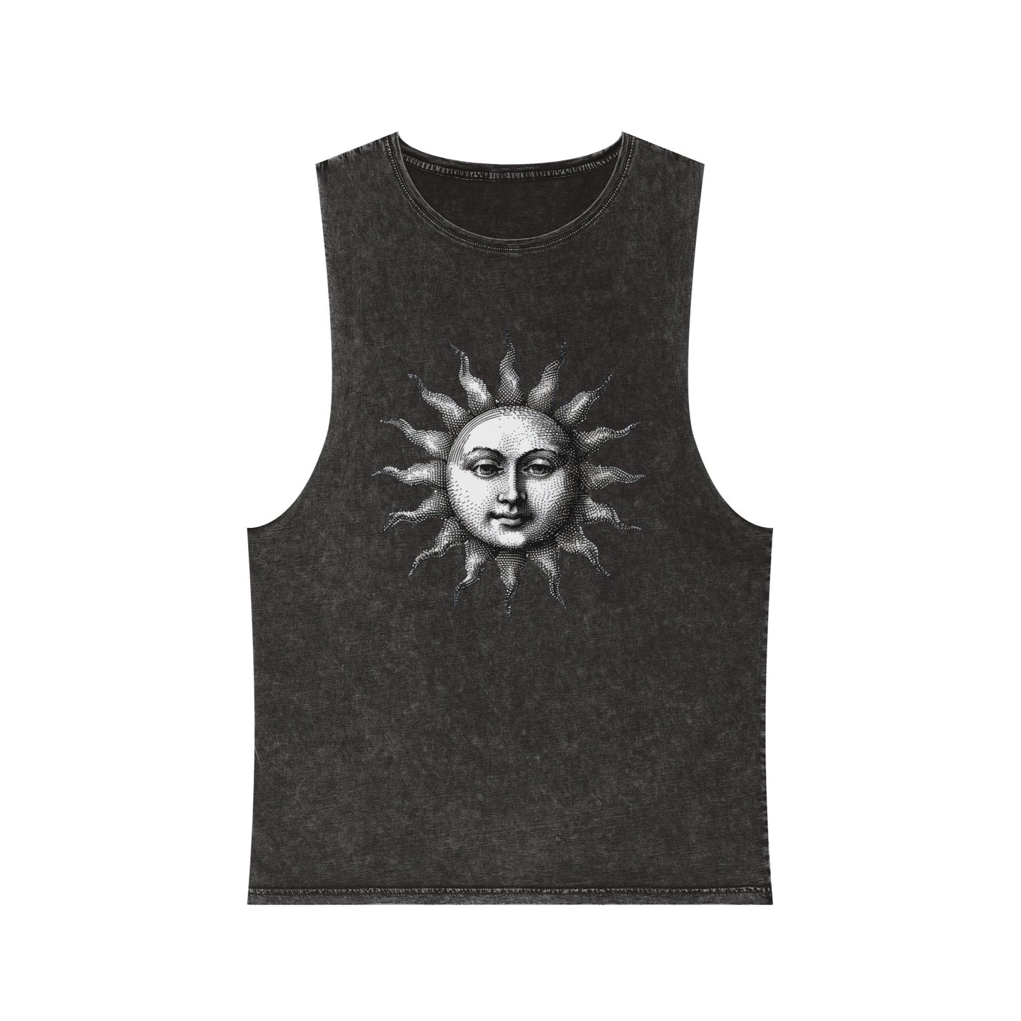 Stonewash Unisex Tank Top - Vintage Sun Graphic