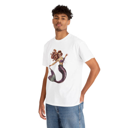 Vintage Pinup Style Graphic Mermaid Tee, All-Gender