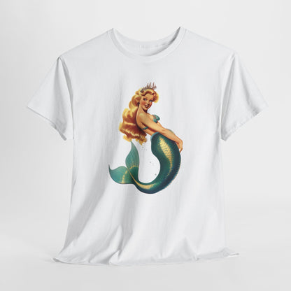 Vintage Pinup Style Graphic Mermaid Tee, All-Gender
