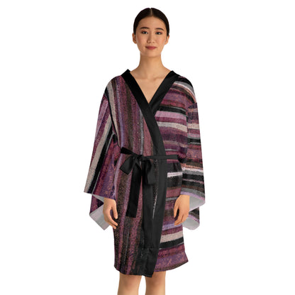 The Chroma Kimono - Rustic Stripe, Blackberry