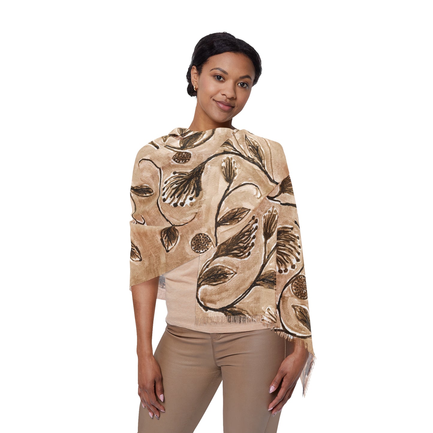 The Studio Scarf - Vine Entwine, Chai