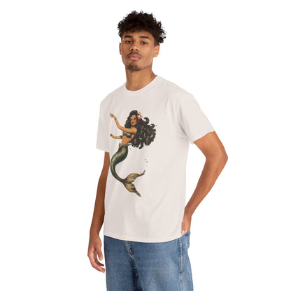 Vintage Pinup Style Graphic Mermaid Tee, All-Gender