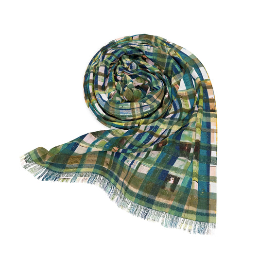 The Studio Scarf - Mixed Media, Grass