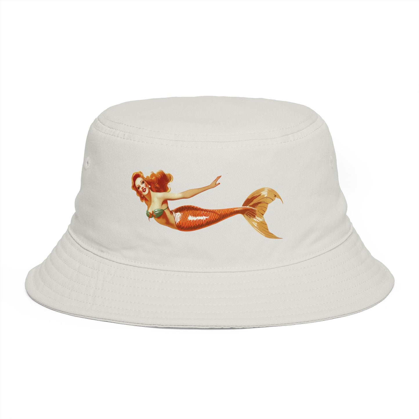 Mermaid Vintage Pin-Up Bucket Hat