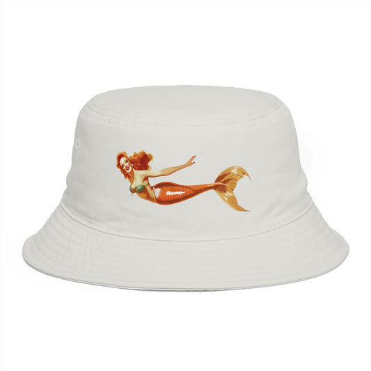 Mermaid Vintage Pin-Up Bucket Hat