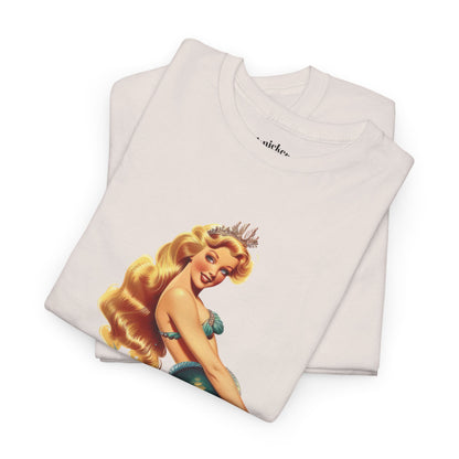 Vintage Pinup Style Graphic Mermaid Tee, All-Gender