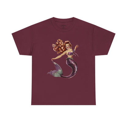 Vintage Pinup Style Graphic Mermaid Tee, All-Gender