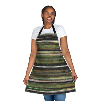 The Maker's Apron - Rustic Stripe, Camper Green