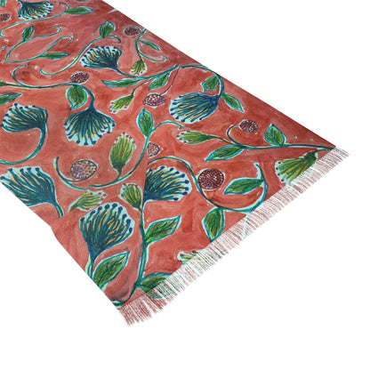 The Studio Scarf - Vine Entwine, Carmine