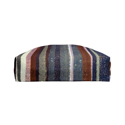 The Weekender Bag - Rustic Stripe, Rust and Steel