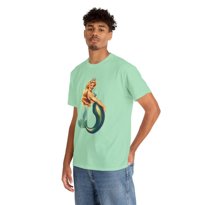 Vintage Pinup Style Graphic Mermaid Tee, All-Gender