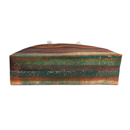 The Weekender Bag - Rustic Stripe, Tiger Lily
