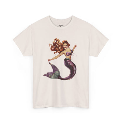 Vintage Pinup Style Graphic Mermaid Tee, All-Gender