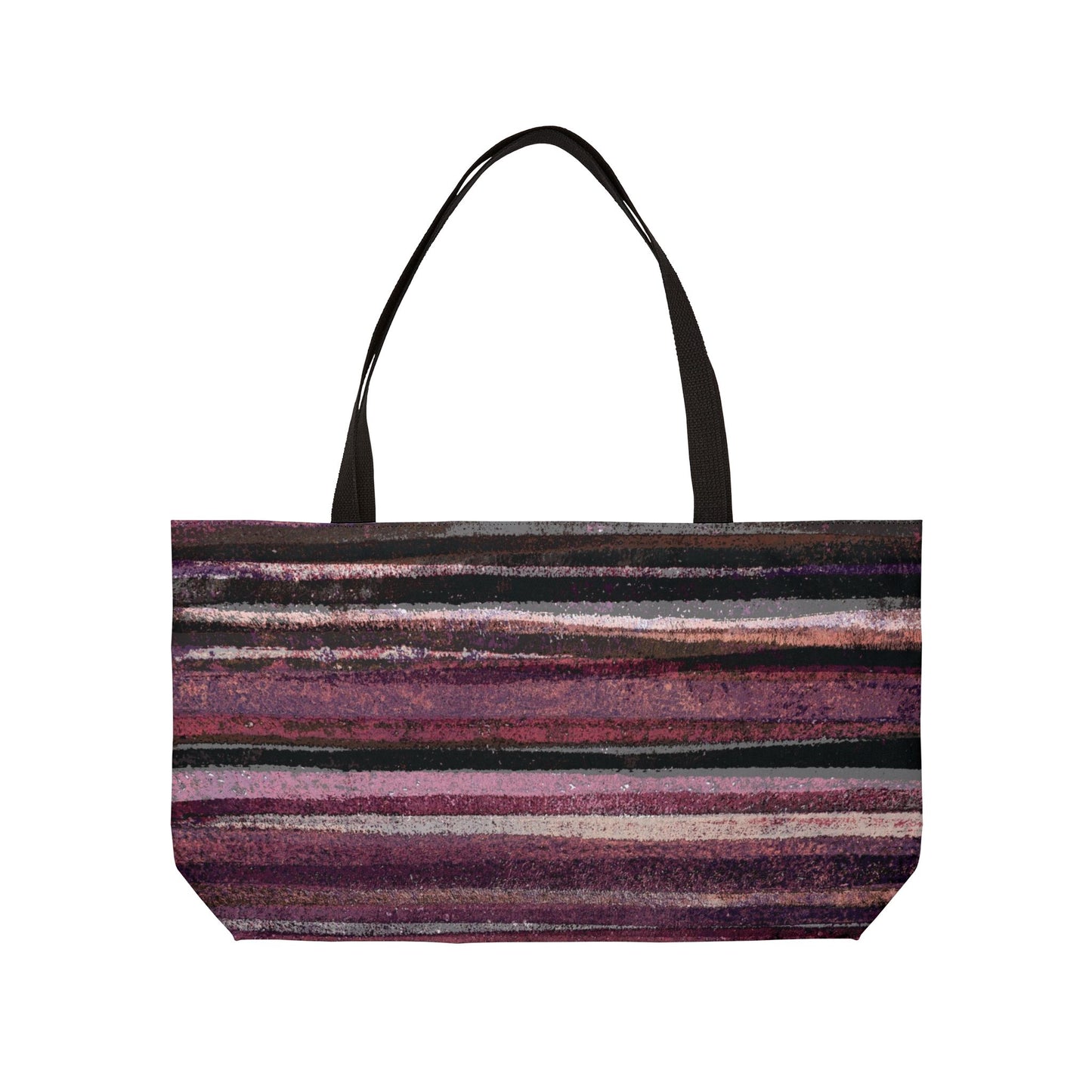 The Weekender Bag - Rustic Stripe, Blackberry