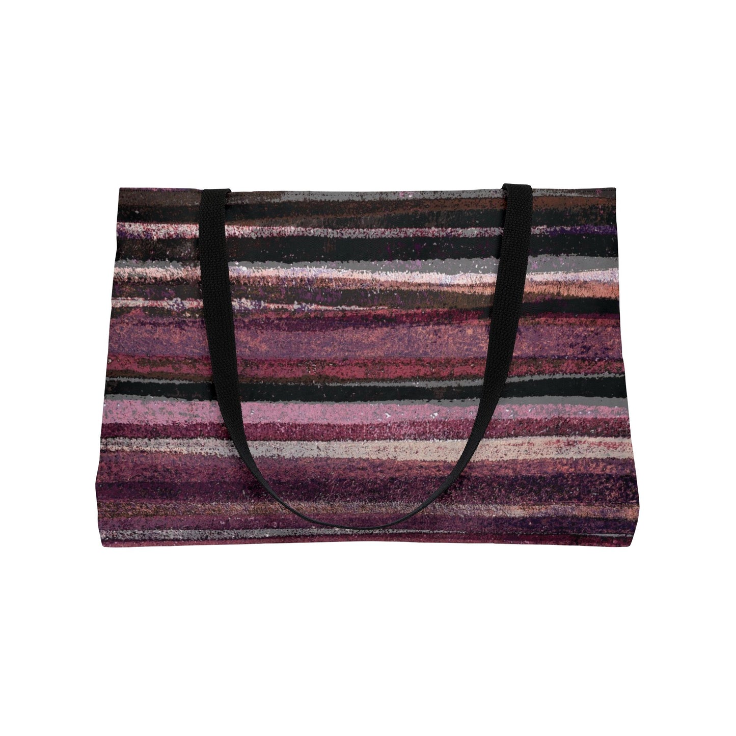 The Weekender Bag - Rustic Stripe, Blackberry