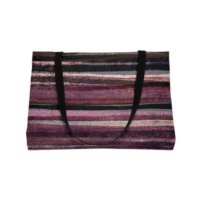 The Weekender Bag - Rustic Stripe, Blackberry