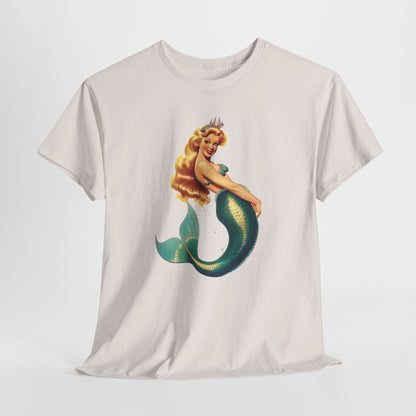 Vintage Pinup Style Graphic Mermaid Tee, All-Gender