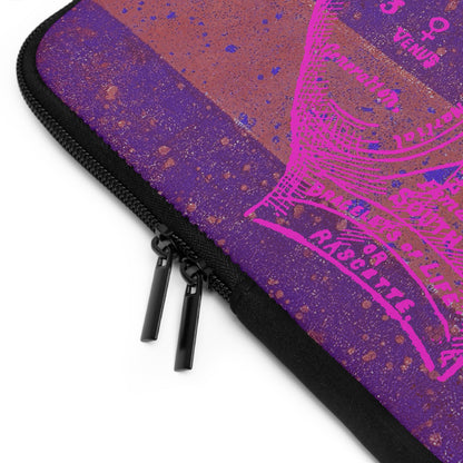 The Laptop Sleeve - Circus Tent Stripe, Palmistry Hand Pink