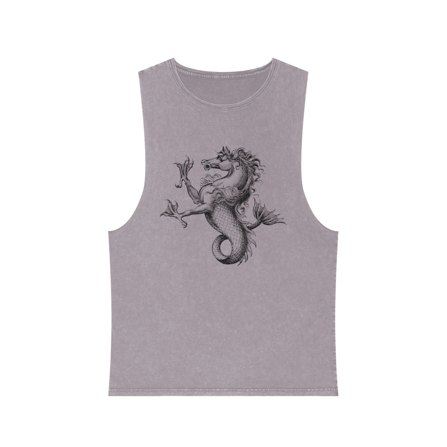 Stonewash Unisex Tank Top - Vintage Mythical Creature Graphic