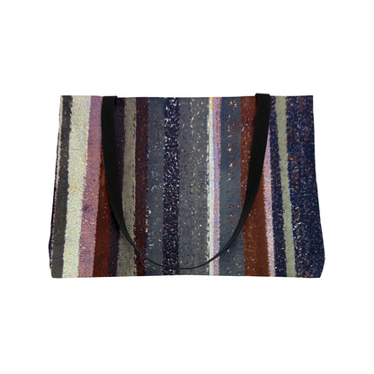 The Weekender Bag - Rustic Stripe, Rust and Steel