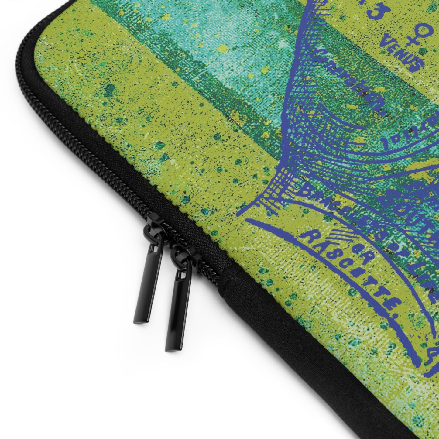 The Laptop Sleeve - Circus Tent Stripe, Palmistry Hand Blue