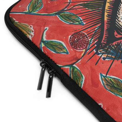 The Laptop Sleeve - Crimson Floral, Vintage Eye