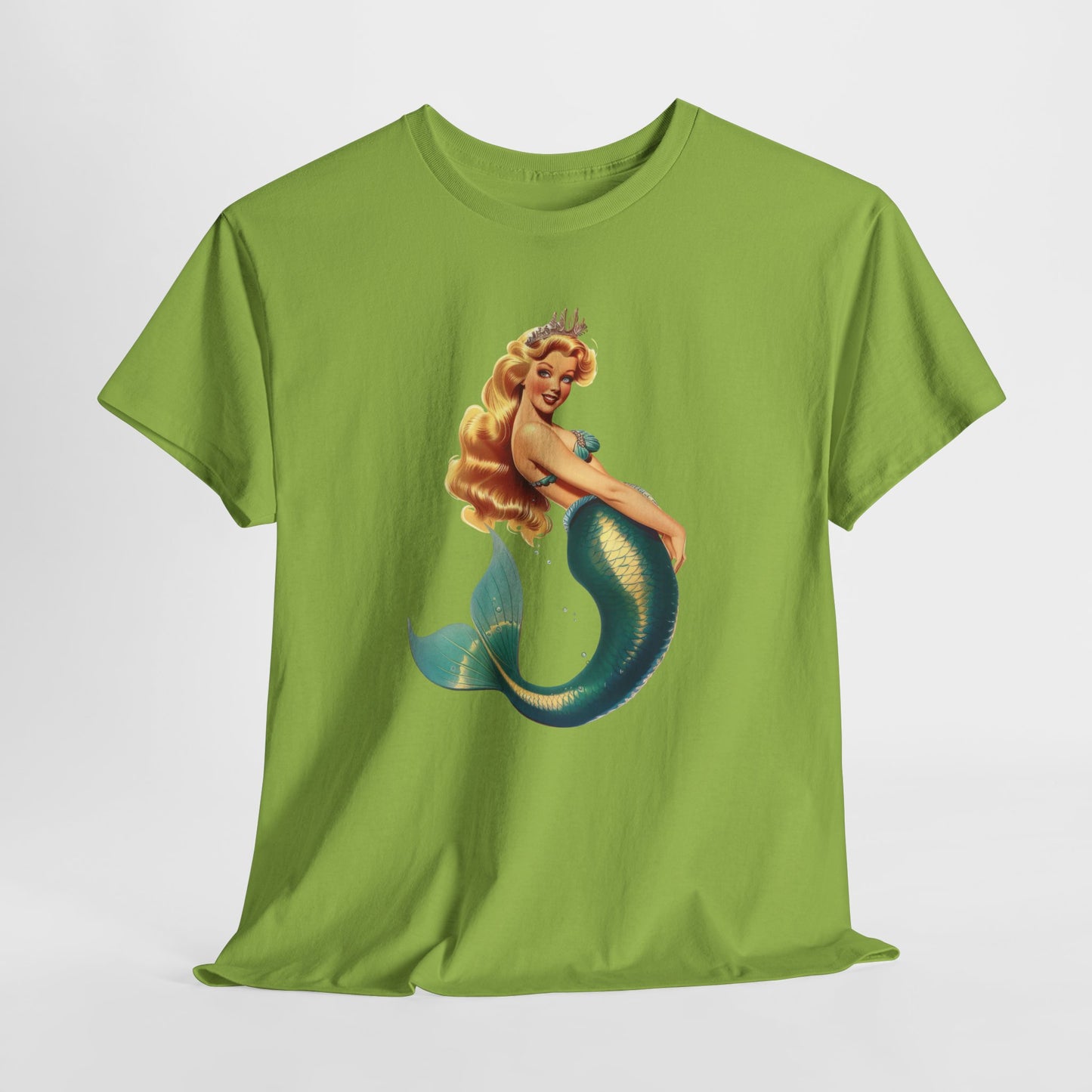 Vintage Pinup Style Graphic Mermaid Tee, All-Gender