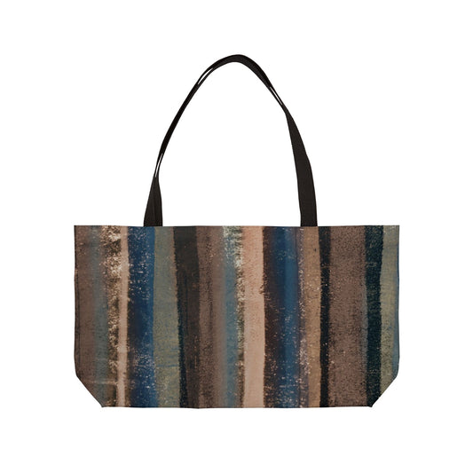 The Weekender Bag - Rustic Stripe, Earth