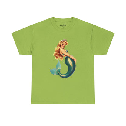 Vintage Pinup Style Graphic Mermaid Tee, All-Gender